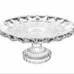 شیرینی خوری پایه دار ساکورا مدل اکوامارین بلور شفاف کد SK17871700W
