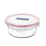 ظرف نگهدارنده گلس لاک مدل OCCT085 شیشه‌ای با درب قفل‌دار