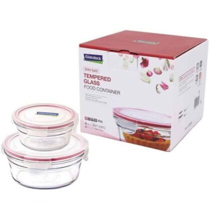 ظرف نگهدارنده شیشه‌ای گلس لاک مدل GL-1791 بسته ۲ عددی