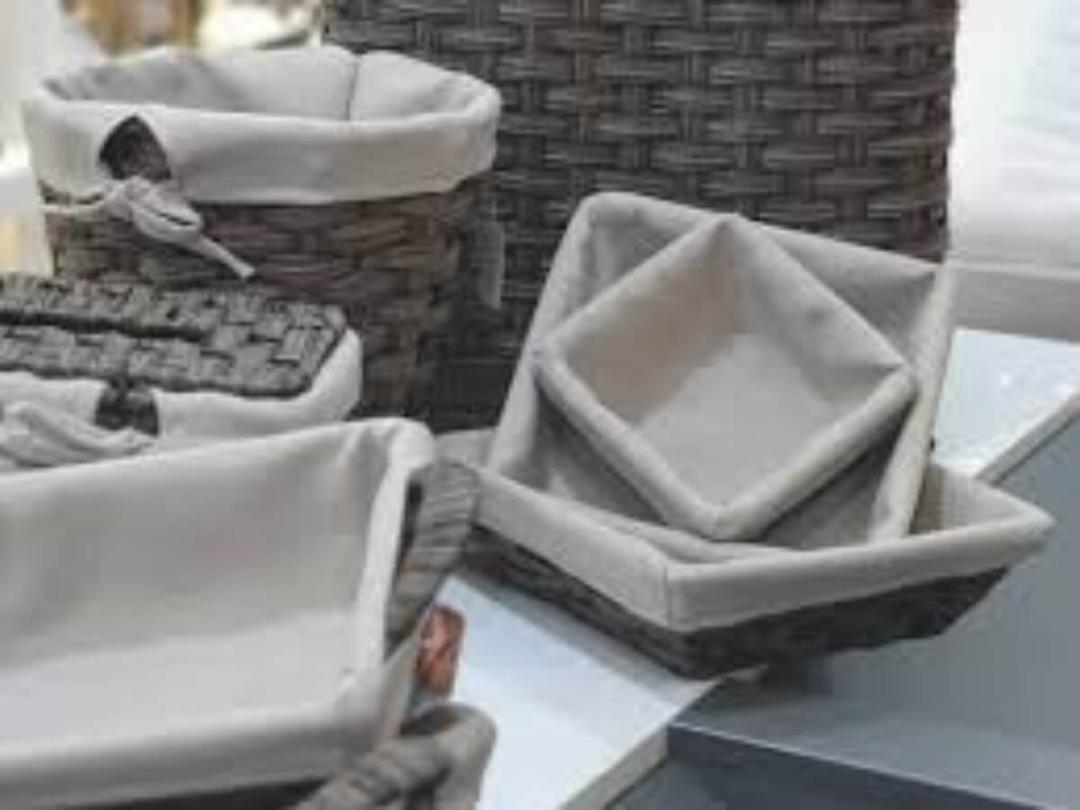 سبدهای آشپزخانه و لباسشویی PVC با رویه پارچه‌ای قابل شستشو