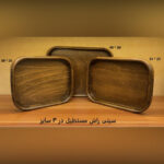 سینی مستطیل چوبی راش در سه سایز کوچک، متوسط و بزرگ برای پذیرایی و آشپزخانه