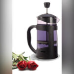 فرنچ پرس شیشه‌ای پیرکس با فیلتر استیل ضدزنگ