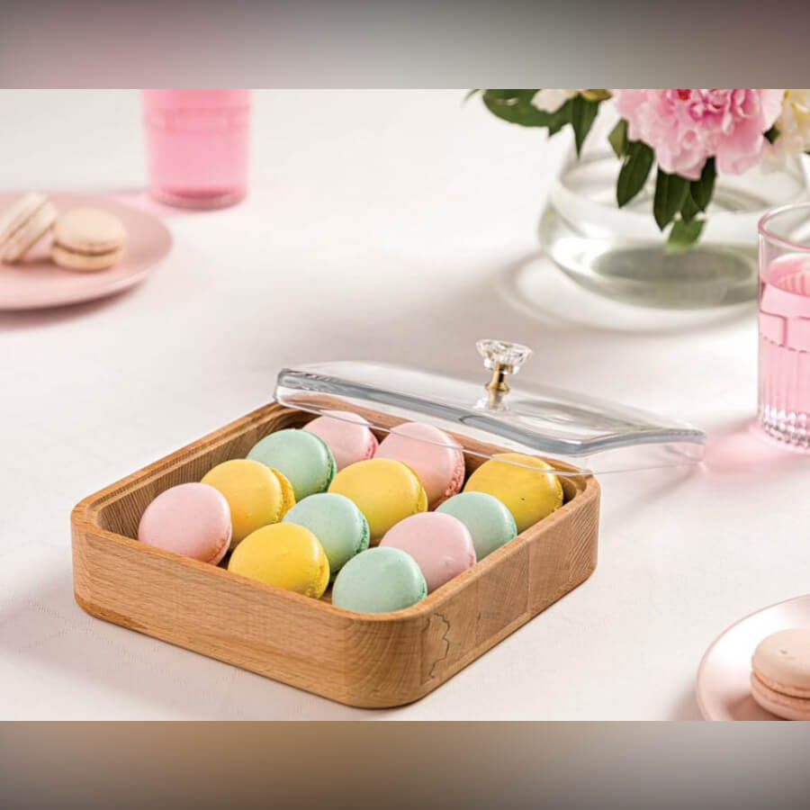 ظرف شیشهای شیاردار چندبخشی با درب اکریلیک ظرف شیشهای شیاردار دو یا سه بخشی با درب اکریلیک