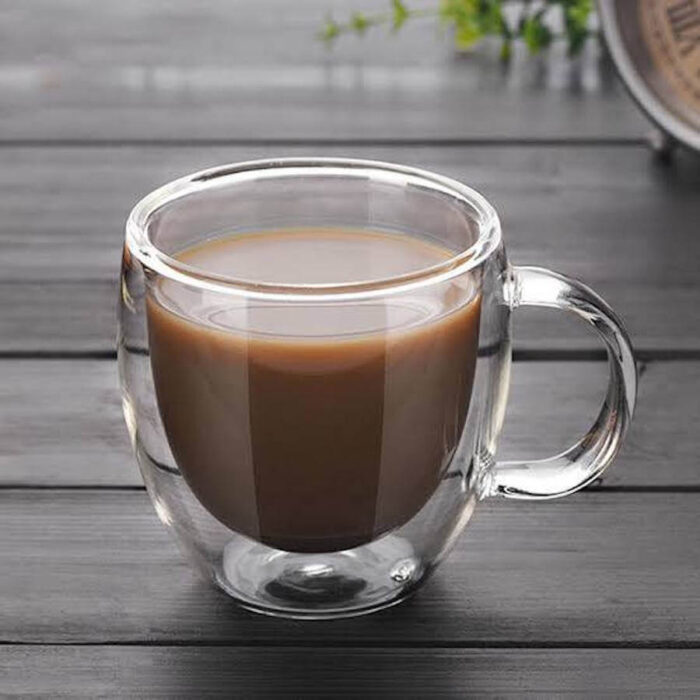 لیوان دوجداره شیشه‌ای مقاوم حرارتی - Image 3