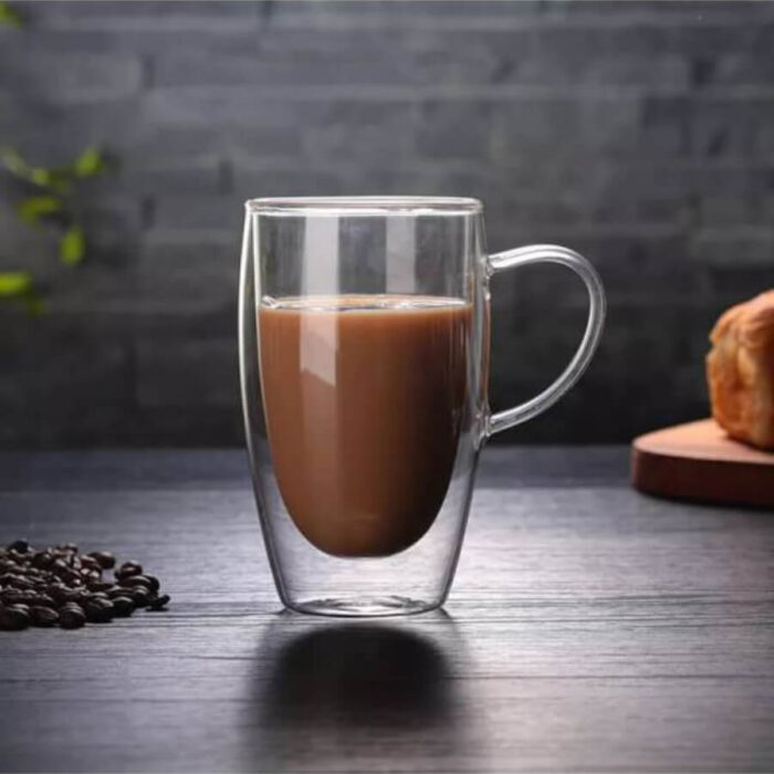 لیوان دوجداره شیشه‌ای مقاوم حرارتی - Image 4