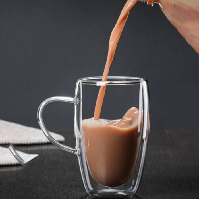 لیوان دوجداره شیشه‌ای مقاوم حرارتی - Image 5