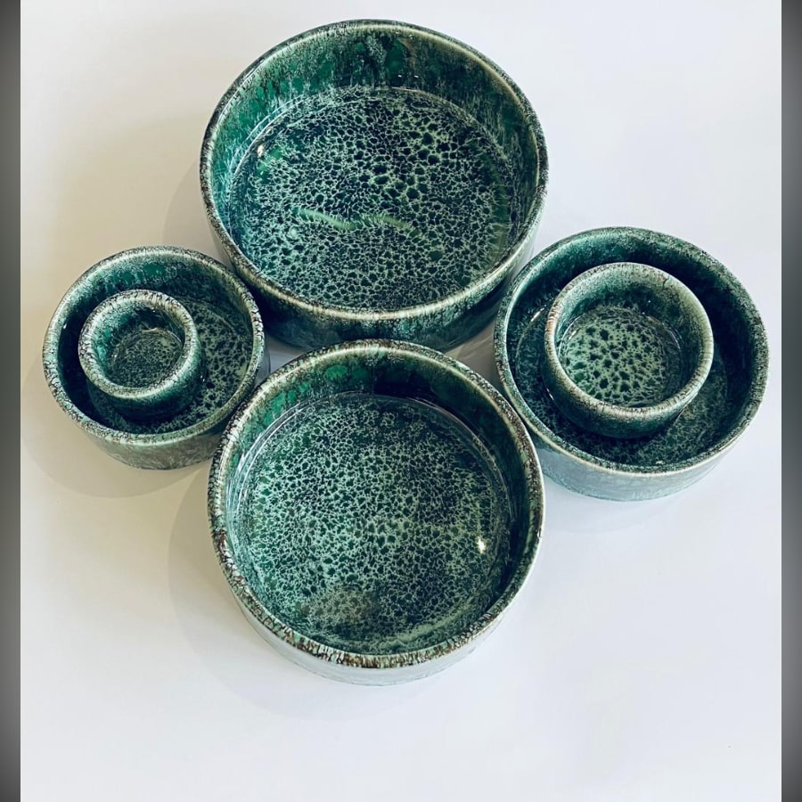 ست پذیرایی سرامیکی ۶ تکه ست سرامیکی شش تکه در سایزهای مختلف مناسب پذیرایی