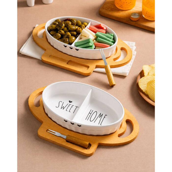 ست صبحانه با پایه چوبی - Image 3