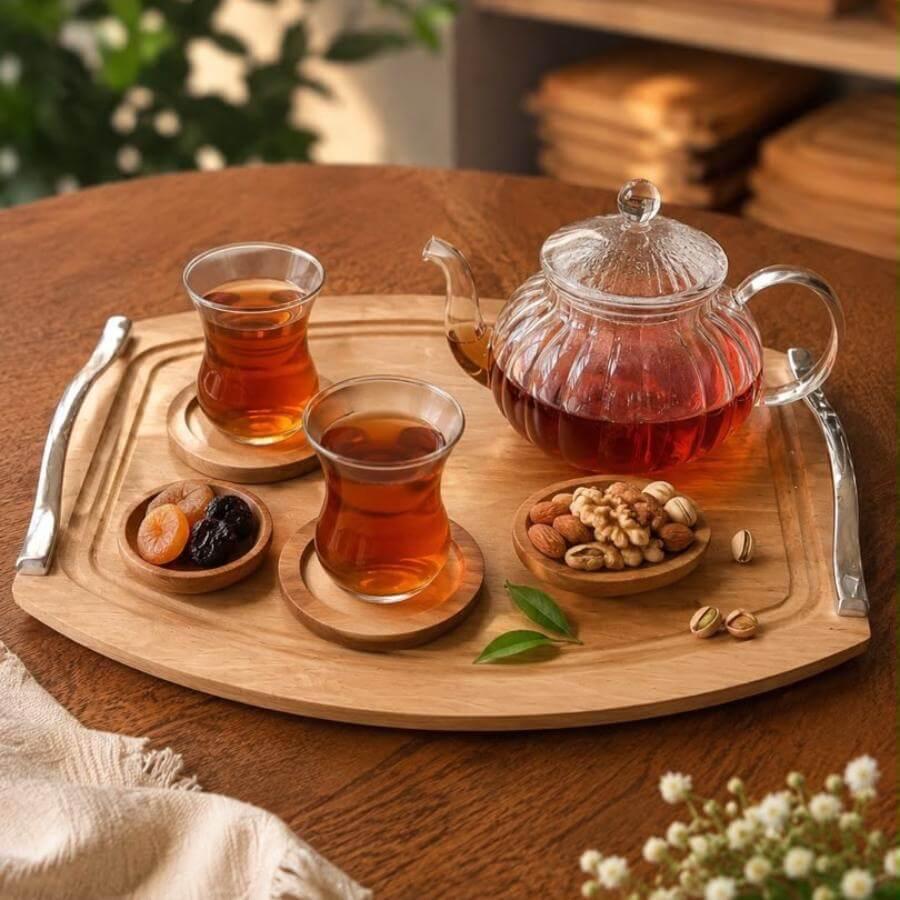 سینی چوبی پذیرایی