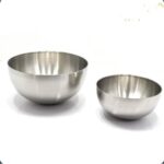 کاسه استیل در سه سایز با قطر ۱۵، ۲۰ و ۲۵ سانتی‌متر